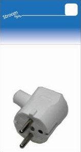 Erdungsstecker abgewinkelt weiß mit Tülle MK - 6640688