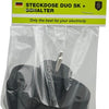 Schutzkontaktstecker-Adapter 2-fach mit Schalter schwarz - 6140886