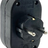 Erdungssteckeradapter 2-fach vertikal schwarz - 6175905