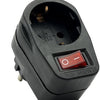 Erdungsstecker-Adapter mit Schalter schwarz – 6140891