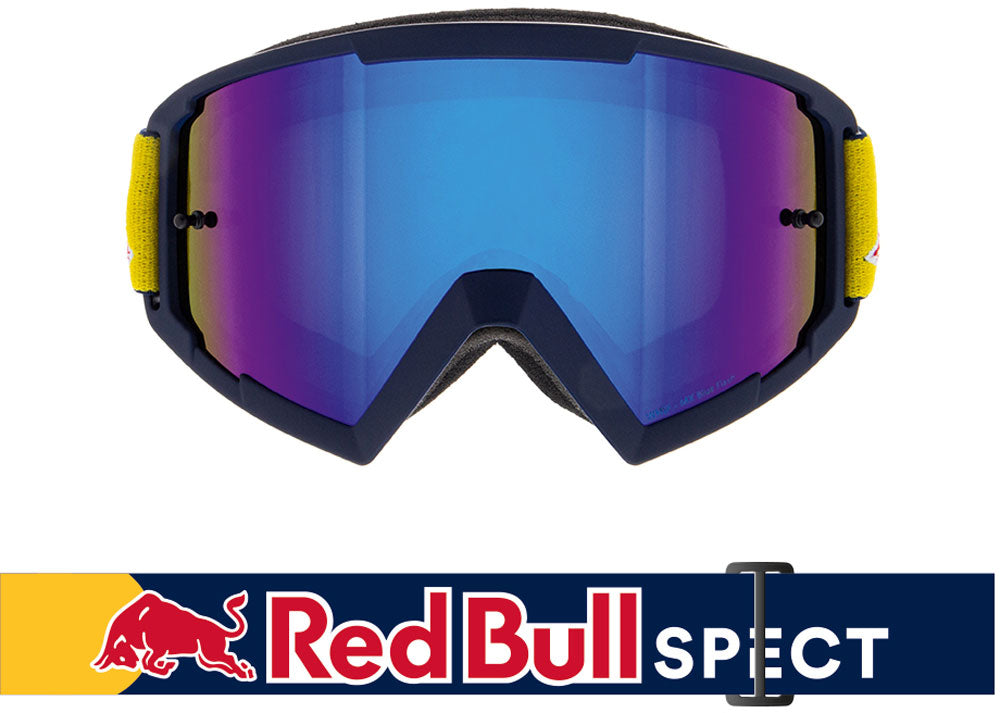 Red Bull Spec Brillen Whip-001 Smoke mit blauem Spiegel – MX-Brille