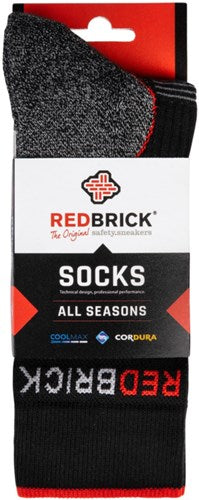 Redbrick Ganzjahressocken 25103 | grau schwarz | Größe 50 - 00.083.019.47