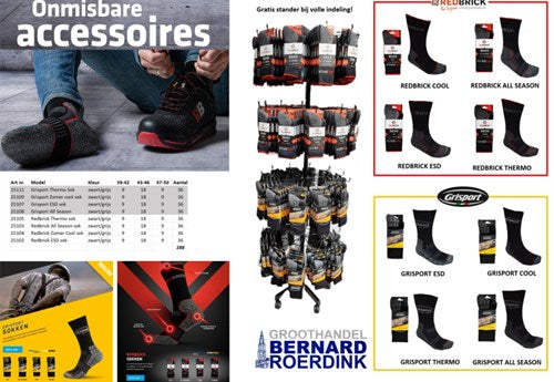 Redbrick Thermosocken 25105 | grau schwarz | Größe 42 - 00.083.021.39