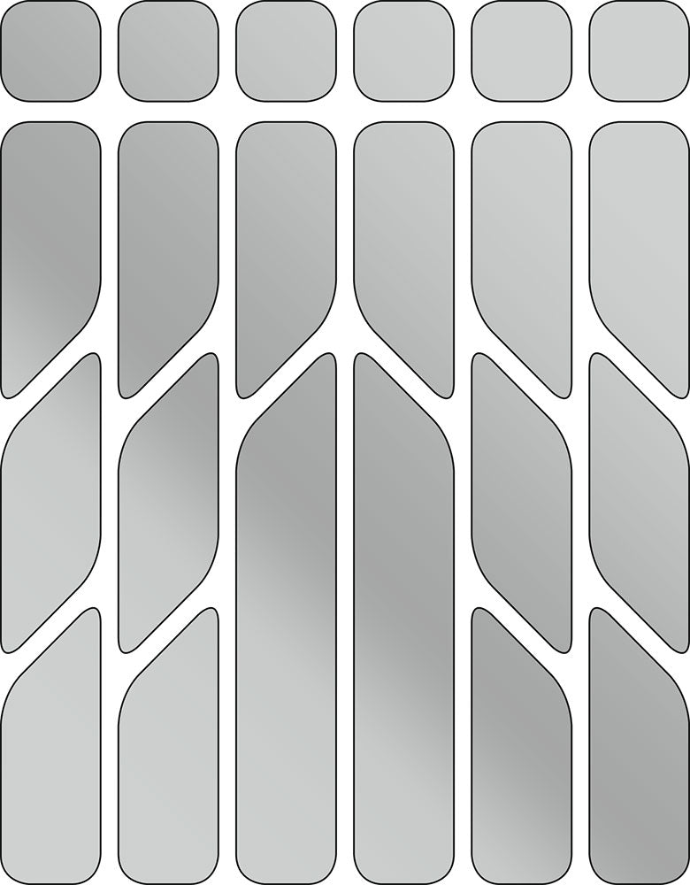 Rie:sel design reflektierendes Aufkleberset 'Reflex' Silber