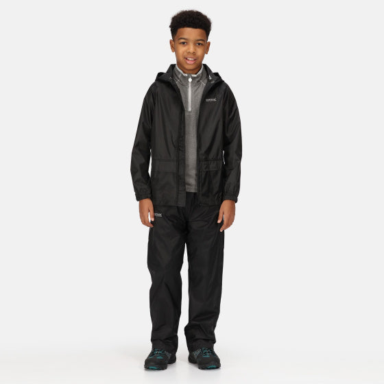Regatta Regenhose Pack It junior schwarz Größe 9-10 Jahre