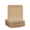 Pic relaxdays Einwegteller Bambus quadratisch 8,5x8,5cm 25 Stück