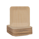 Pic relaxdays Einwegteller Bambus quadratisch 8,5x8,5cm 25 Stück - afbeelding 2