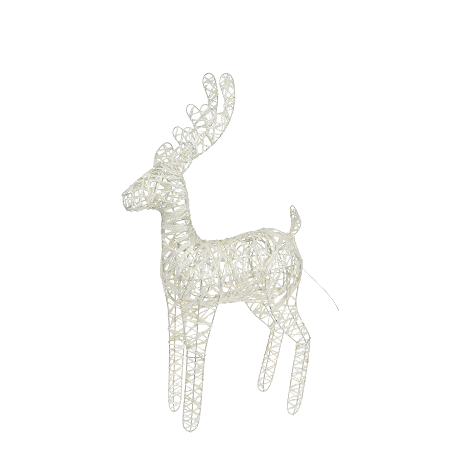 Rentier LED weiß 40 LEDs 37cm