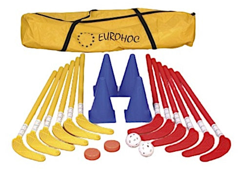 Reydon Hockeyset Junior 75 cm Rot gelbblau 20-Stück