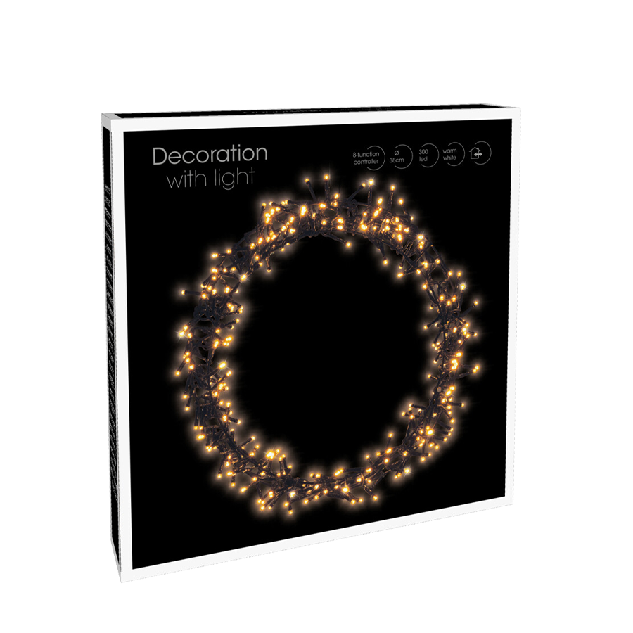 Ring LED schwarz 300 LEDs ø38cm