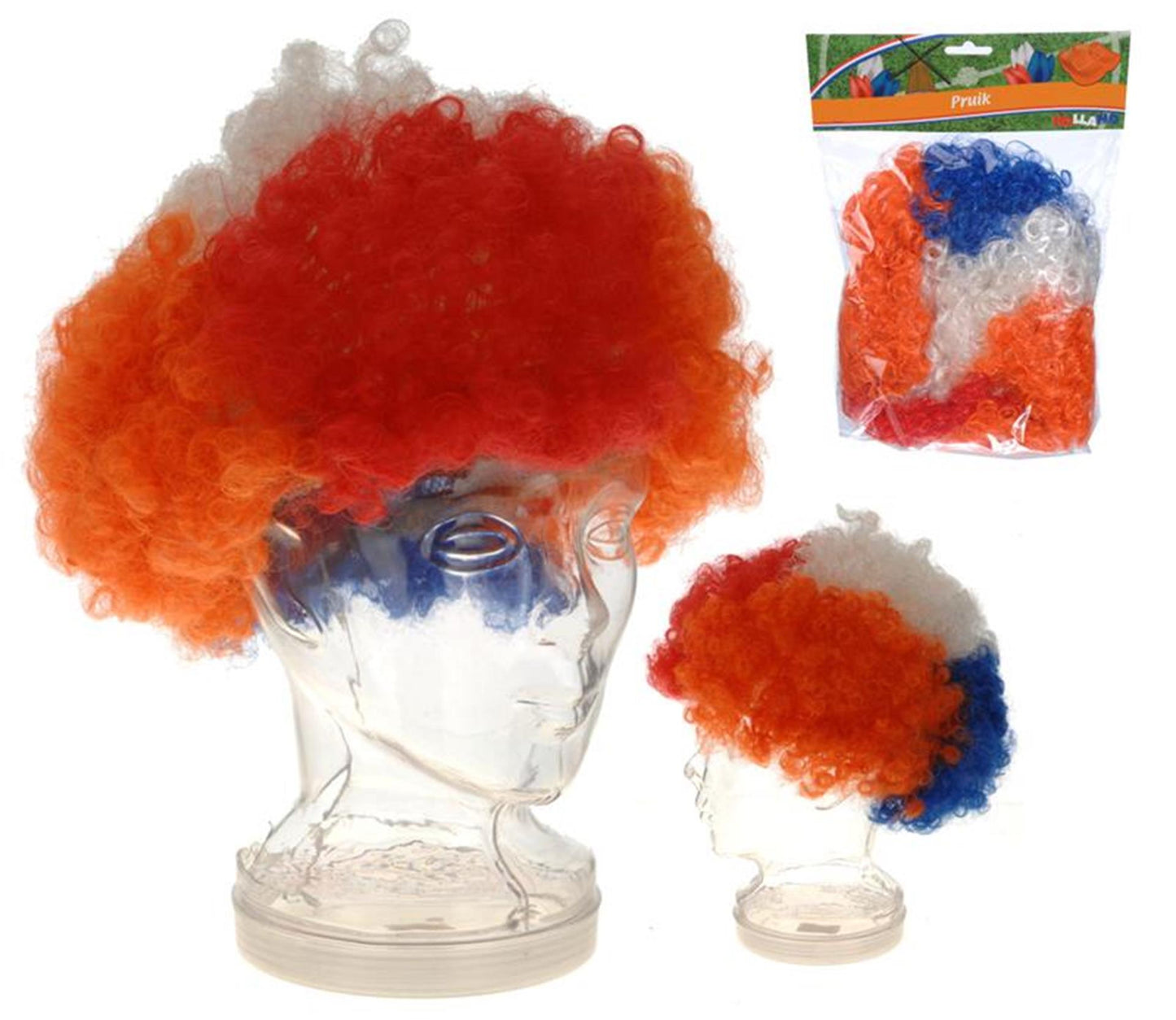 Perücke Holland rot weiß blau orange