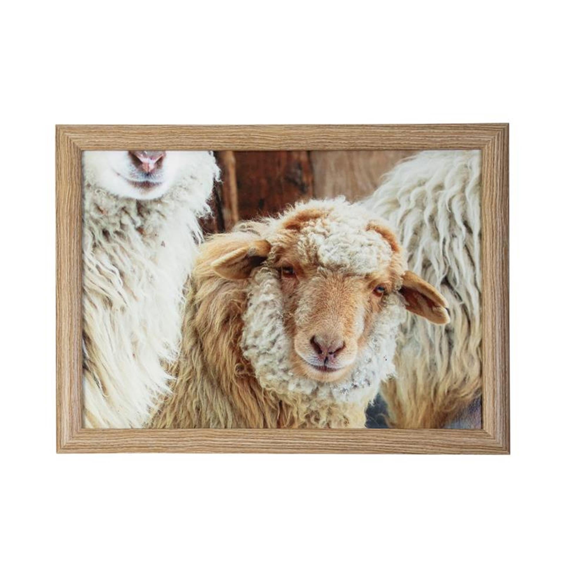 Mars mehr Schoßkissen Schaf beige 43x33x9cm