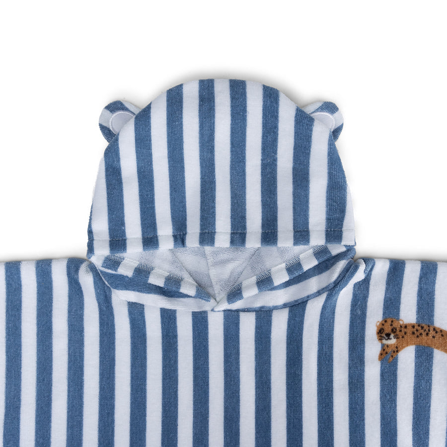 Roamer | Blauer Baumwollstrand Poncho 65 x 65 cm