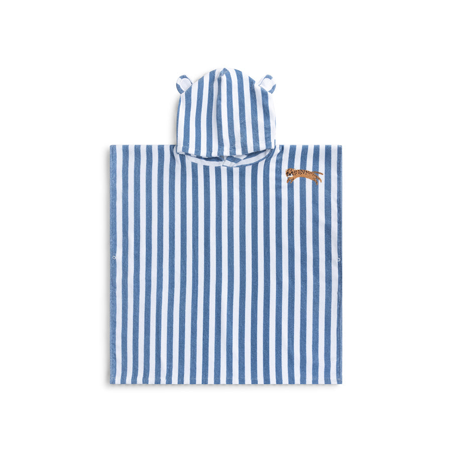 Roamer | Blauer Baumwollstrand Poncho 65 x 65 cm