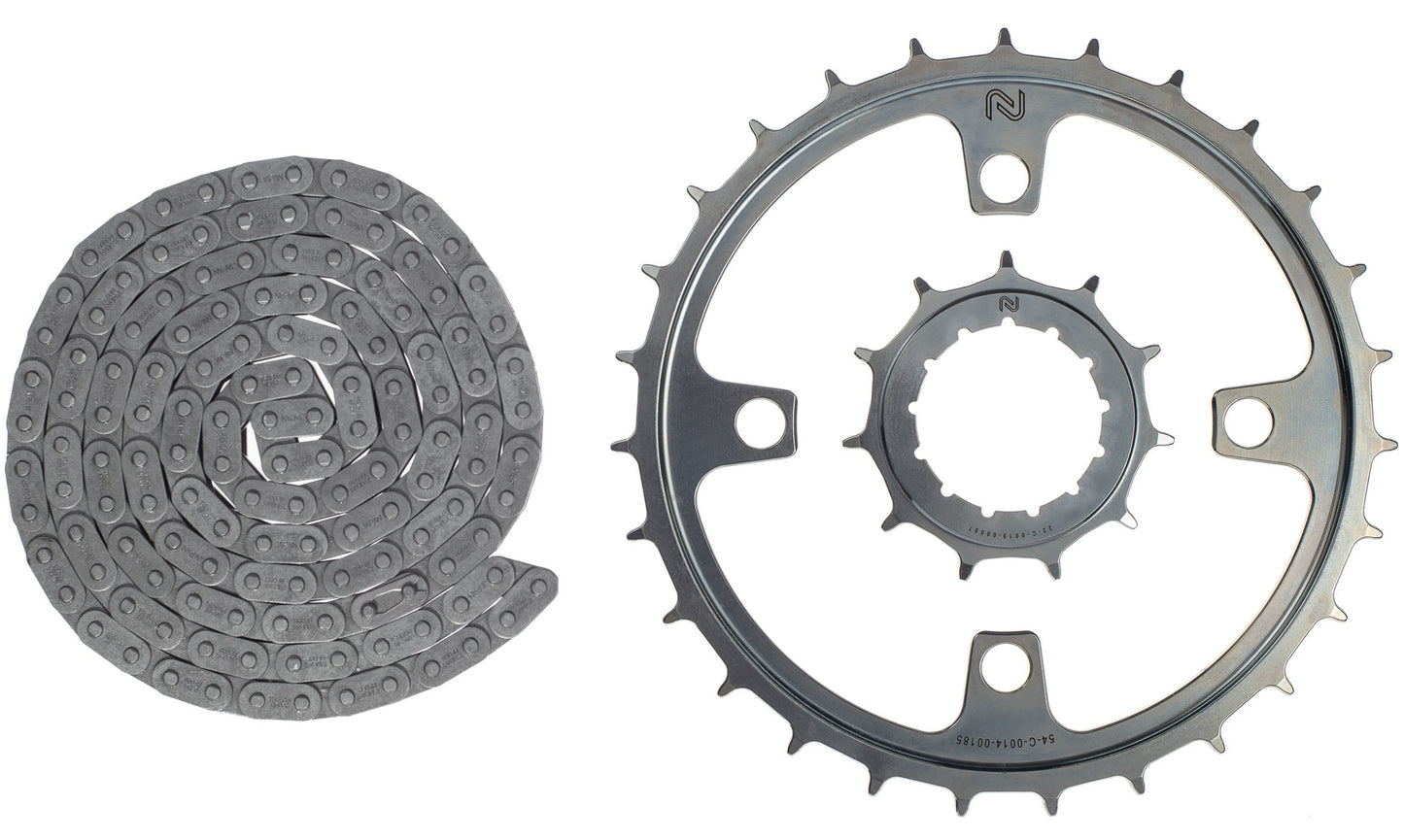 Enduo Cargo Drive Set Enduo Cargo Rohloff Gen4 geeignet für E-Bikes Silber