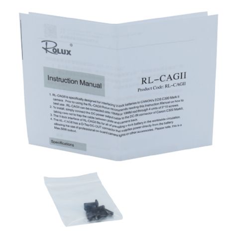 Rolux V-Mount Batterieplatte RL-CAGII für Canon C300 Mark II