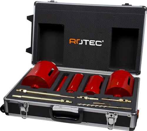 Rotec 11 Stk. Trockendiamantbohrer-Set 32 52 82 112 132x150mm - 7799900