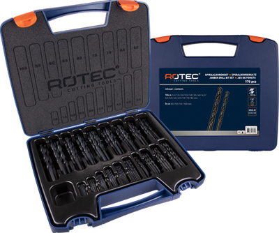 Rotec Spiralbohrer-Set 1-10x0,5mm HSS 170-teilig