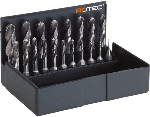 Rotec 19 Stk. Kassettenbohrer 1,0-10,0x0,5 mm aufsteigend - 9002037