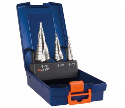 Rotec 3 Stk. Kassetten-Stufenbohrer mit Stufen 2,0 mm steigend - 9003030 - 900.3030