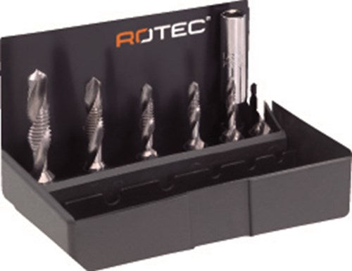 Rotec Kombi-Bohrgewindebohrer-Set 7-teilig M3-M10