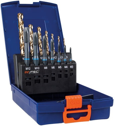 Rotec 7+7 Stk. Satz Maschinengewindebohrer '331' und Spiralbohrer '110' M3-M12 - 900.2009ic - 900.2009ic