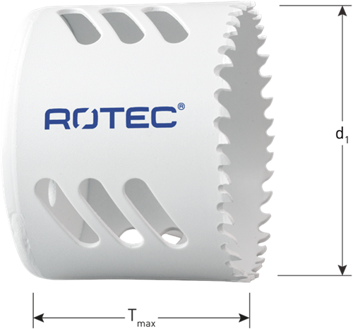 Rotec bim-co8 Lochsäge | normale Zähne | tmax=48 | ø114 - 533.0114