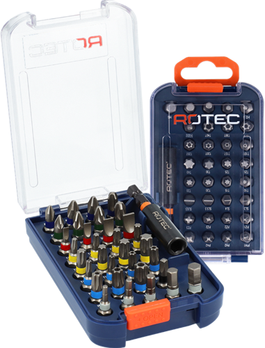 Rotec Bitsatz | 34-teilig | opti-line | ph-pz-t-sl-h-tt-sqd + bithalter - 827.9205