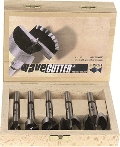 Rotec Fisch-Tools Holzbohrer-Set | 5-teilig | D. 15, 20, 25, 30, 35 mm | 1 Stück - 03170005k - 03170005k