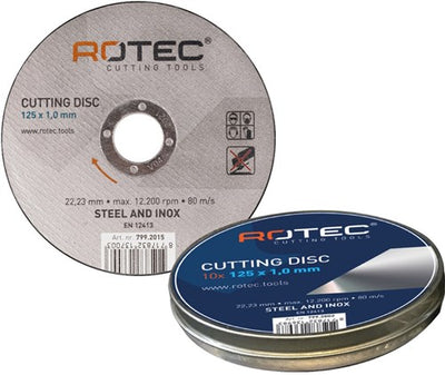 Rotec Trennscheiben 125x1,0x22,23 - 10 Stück - 7992002 - 799.2002