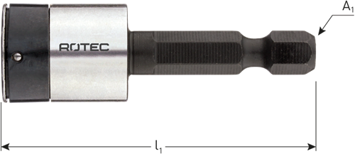 Rotec Steckschlüssel | e6.3 | 1 4-Bit-Aufzeichnung | nicht magnetisch | sw 3 8 x50 - 819.30301