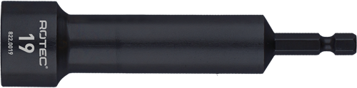 Rotec Steckschlüssel extra tief | e6,3-Bit-Aufzeichnung | sw | 19x110 75mm - 822.0019
