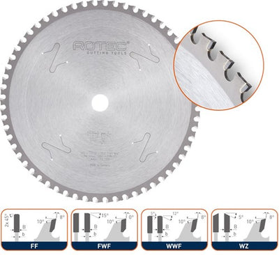 Rotec HM Trockenschneider-Sägeblatt Konstruktionsstahl, ø355x2,4x30mm z=90 WWF LN - 5560165