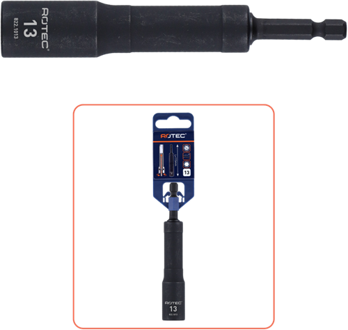 Rotec Winkelsteckschlüssel flexibel 15 | e6,3 | Bitaufzeichnung | sw 13x115 - 822.1013