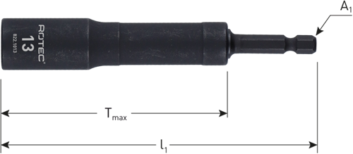 Rotec Winkelsteckschlüssel flexibel 15 | e6,3 | Bitaufzeichnung | sw 13x115 - 822.1013