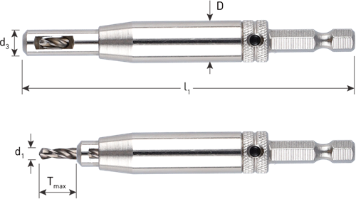 Rotec HSS-Scharnierbohrer | 1 4-Bit-Opn. e6.3 | ø3,5 (Schraube ø5-5,5) - 268.0005
