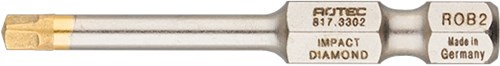 IMP Rotec Act-Einsatz-Bit, quadratisch, 3 l = 50 mm, E 6,3 Diamant – 5 Stück – 8173303