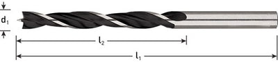 Rotec mechanischer Holzbohrer 3,0x33 61 mm - 10 Stück - 2350301