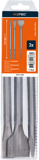 Rotec opti-line | sds-plus Meißelset | 3-teilig (Spitz-Flachspaten) - 214.9000