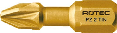 Rotec Pro-Einsatzbit PZ 3 L=25 mm C 6,3 Torsionszinn - 10 Stück - 8042003 - 804.2003