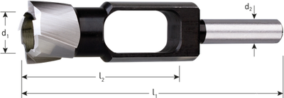 Rotec Fisch-Tools Schaftfräser | innen-d. 15 mm Nutzlänge 80 mm | Schaft-d. 13mm | 1 Stück - 036001500 036001500