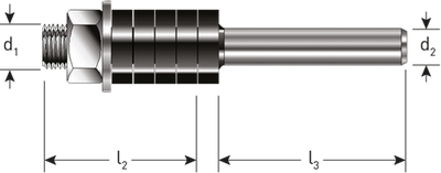 Rotec Spindel ohne Lager | ø8 | d2=8 - 271,42,0800