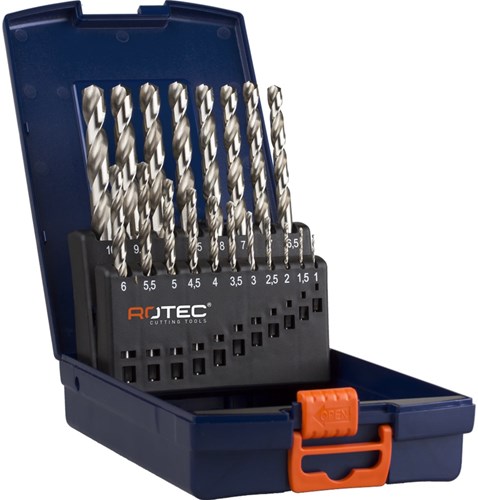 Rotec Spiralbohrer-Set '105', DIN338, Typ N, 19-tlg., ø1-10 ABS - 900.0020k - 900.0020k