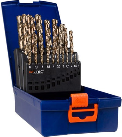 Rotec Spiralbohrer-Set 1-13x0,5mm HSS-G 25-teilig