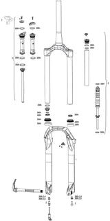 Rockshox susp.f.fork RS Judy Gold Rl 100mm ONELOC Schwarz - afbeelding 1