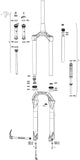 Rockshox susp.f.fork RS Judy Gold Rl 100mm ONELOC Schwarz