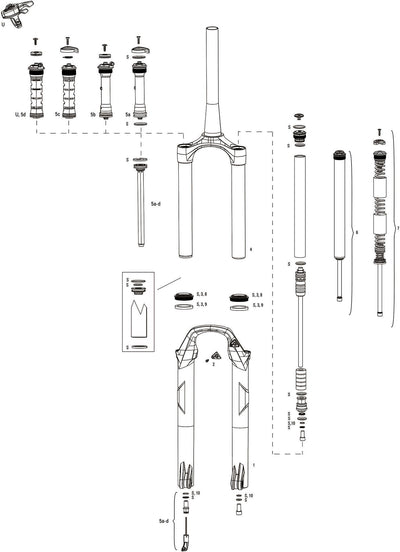 Rockshox Susp.F.Fork RS recon.rl 1 1 8 schwarzer ONELOC