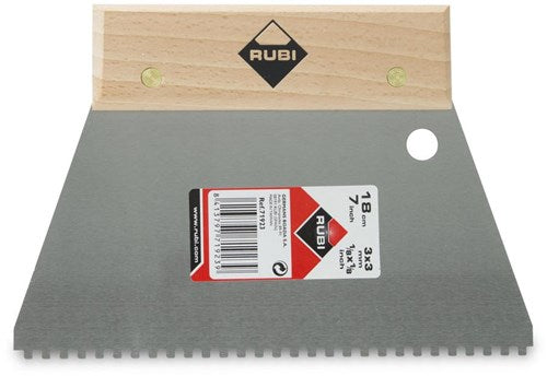 Rubi einfache Kelle | 18cm 3x3mm | Holzgriff - 71923