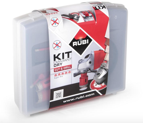 Rubi-Kit mit TCR-Sägeblatt und Drygres-Bohrern | inkl. Fall - 68923