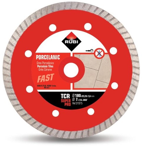 Rubi TCR 180 Diamantsägeblatt | 180mm | Superpro - 31975